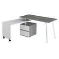 Back2Basics Rotating Multi-Positional Modern Desk, Gray - 30 x 58 x 48.25 in. BA2647841